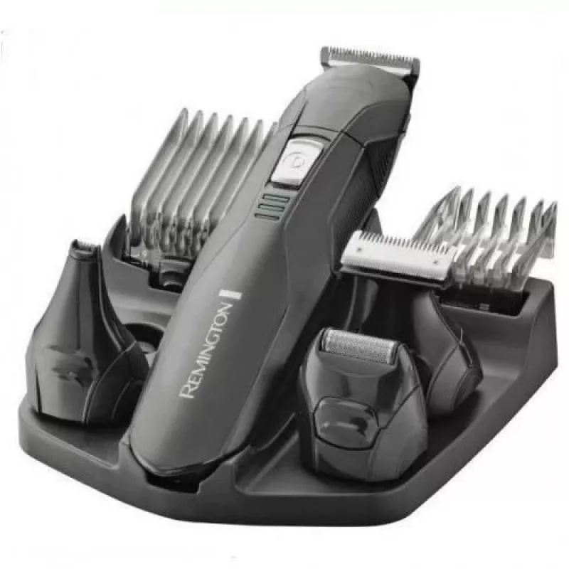 Remington PG6030 Edge kit de cuidado personal, cuchillas con revestimiento de titanio, 7 posiciones de longitud, batería, para barba/cabeza/nariz/orejas, negro