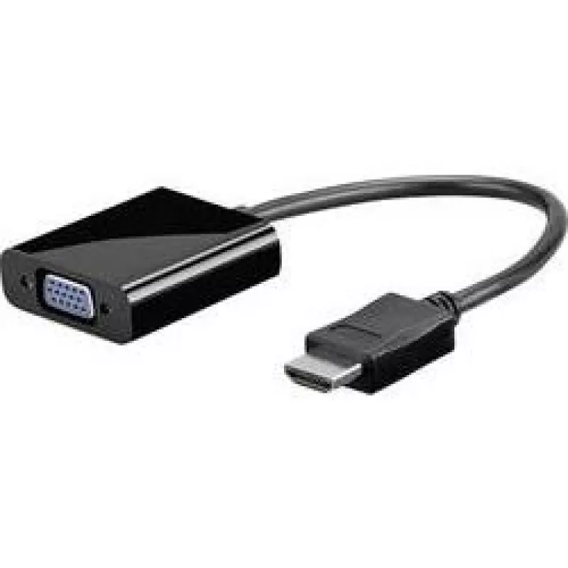 Wentronic Goobay Adaptador HDMI / VGA [1x conector macho HDMI - 1x conector hembra VGA, conector hembra jack 3.5 mm] Negro Goobay (68793)