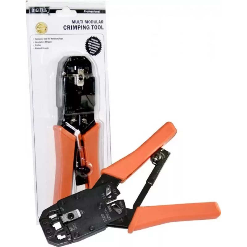 Digitus DN-94004 crimpadora de red para instalación y mantenimiento de cables
