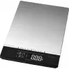 Bomann KW 1421 CB báscula de cocina, pantalla LCD, acero inoxidable, 160 x 230 x 18 mm, AAA, negra (614211)