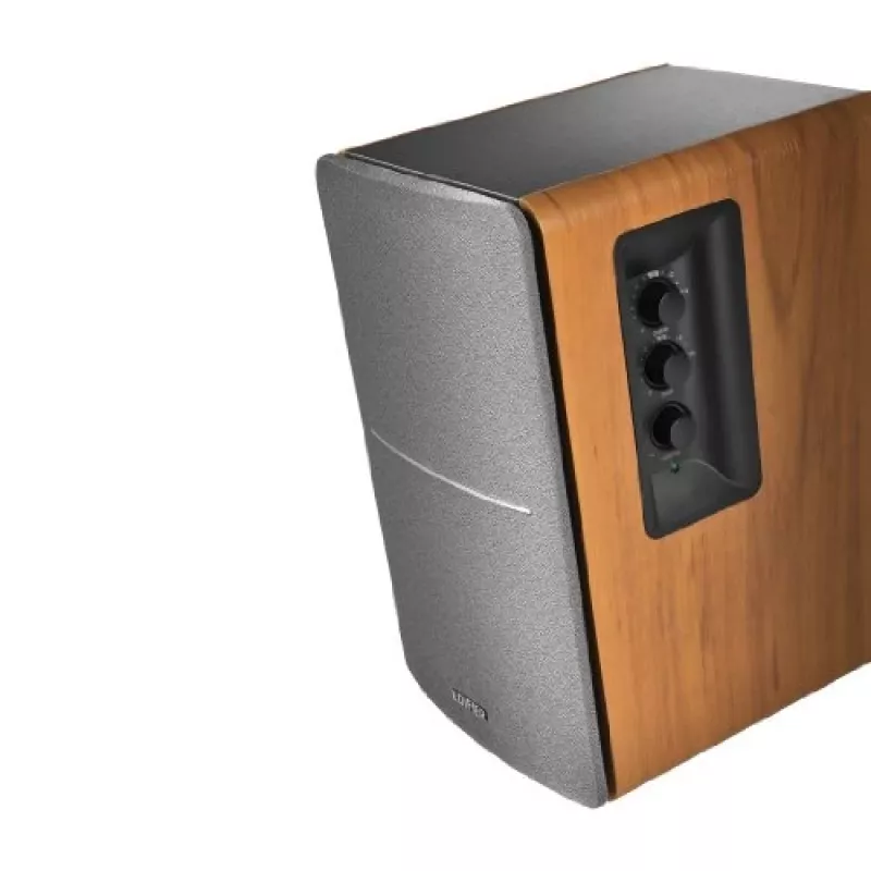 Edifier R1280T Sistema de altavoces activos para estantería con mando a distancia y doble entrada RCA - Brown Wood
