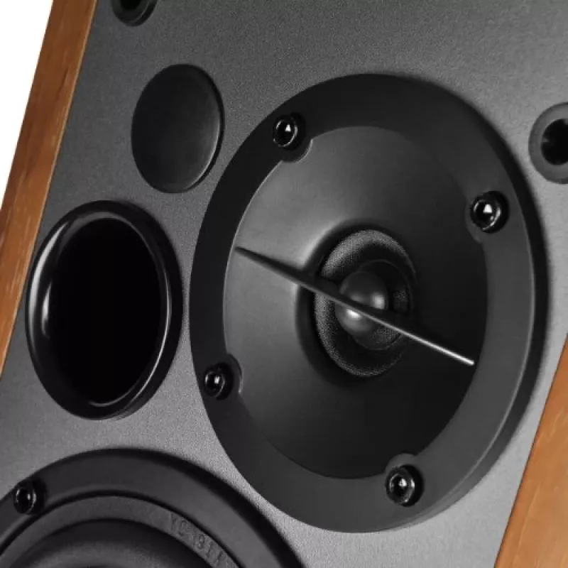 Edifier R1280T Sistema de altavoces activos para estantería con mando a distancia y doble entrada RCA - Brown Wood