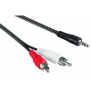 Cable de audio 3,5 mm > RCA estéreo (negro, 1,5 metros)