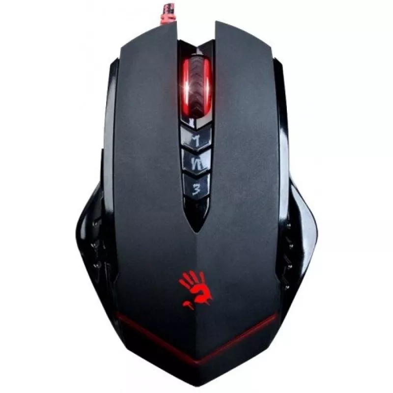 Ratón gaming A4Tech Bloody V8m — 3200 DPI, 8 botones, V-Track óptico, USB Type-A, negro