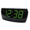 Radio despertador Adler AD 1121 — radio despertador, sintonizador FM/AM, pantalla LED, respaldo de batería, negro