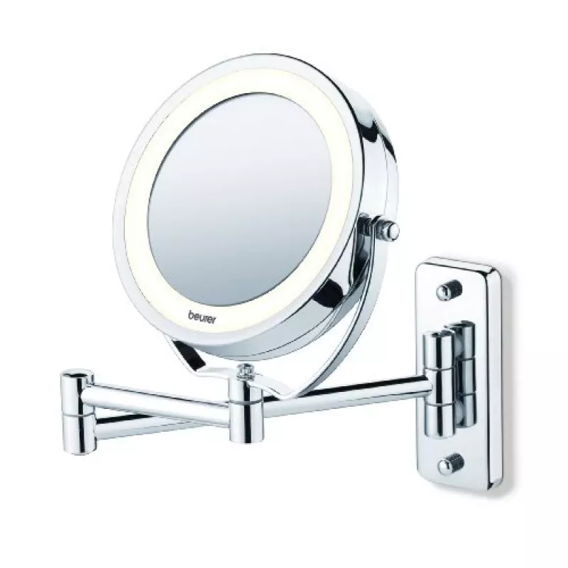 Espejo de maquillaje con luz Beurer BS59 diámetro 11 cm plateado