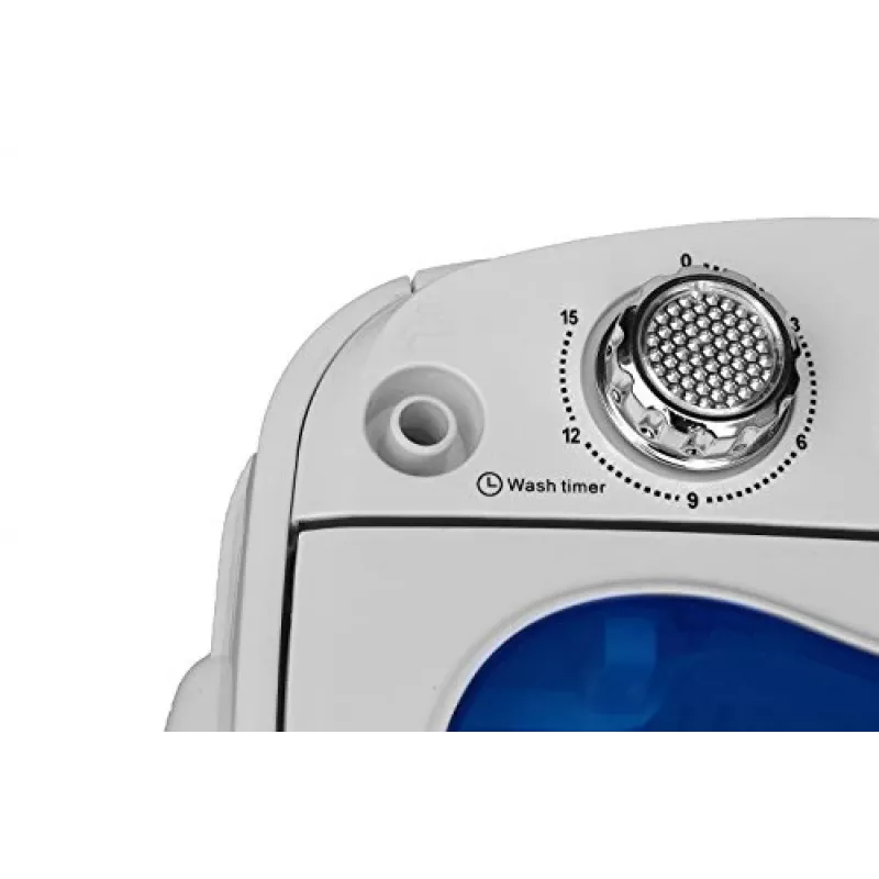 Adler AD 8051 lavadora de carga superior 3 kg con centrifugado, semiautomática, anchura 38 cm, profundidad 37 cm, blanco/azul