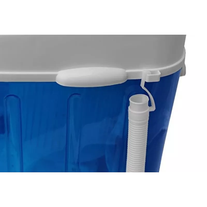 Adler AD 8051 lavadora de carga superior 3 kg con centrifugado, semiautomática, anchura 38 cm, profundidad 37 cm, blanco/azul