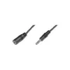 Cable alargador de jack 3,5 mm Goobay Wentronic, Negro, 5 m - conector macho jack 3,5 mm (3 polos, estéreo) > conector hembra jack 3,5 mm (3 polos, estéreo) (50090)