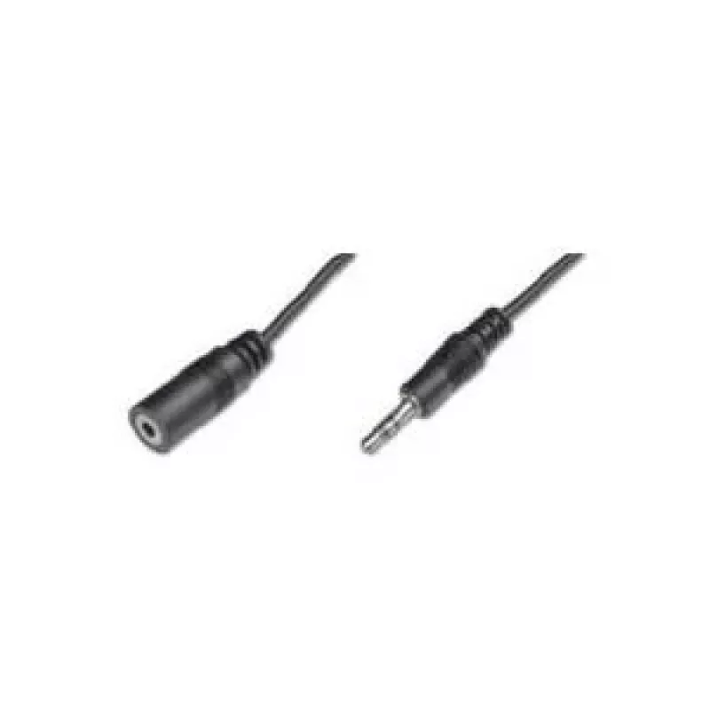 Cable alargador de jack 3,5 mm Goobay Wentronic, Negro, 5 m - conector macho jack 3,5 mm (3 polos, estéreo) > conector hembra jack 3,5 mm (3 polos, estéreo) (50090)