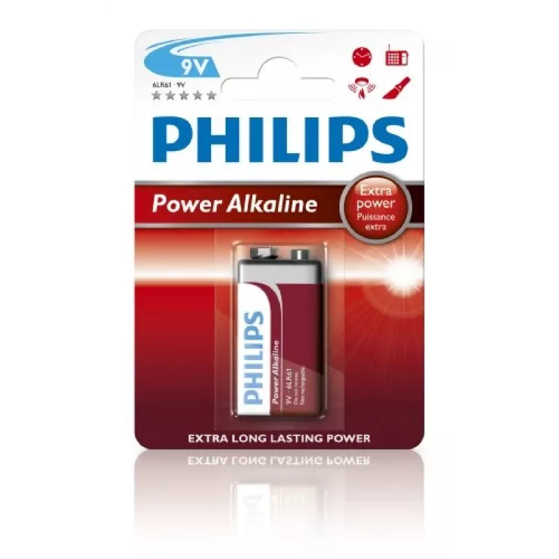 Pila de un solo uso Philips Power Alkaline Battery 6LR61P1B/10