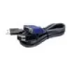 TRENDnet TK CU10 - Cable de teclado / vídeo / ratón (KVM) - USB Type A, 4-pin, HD-15 (M) - HD-15 (M) - 3,1m - Negro (TK-CU10)