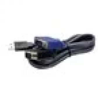 TRENDnet TK CU10 - Cable de teclado / vídeo / ratón (KVM) - USB Type A, 4-pin, HD-15 (M) - HD-15 (M) - 3,1m - Negro (TK-CU10)