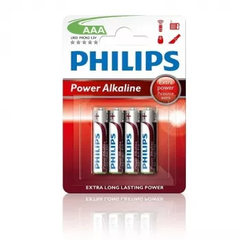 Pilas Philips Power Alkaline AAA, pack de 4