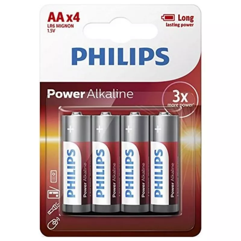 Pila desechable Philips Power Alkaline Battery LR6P4B/10