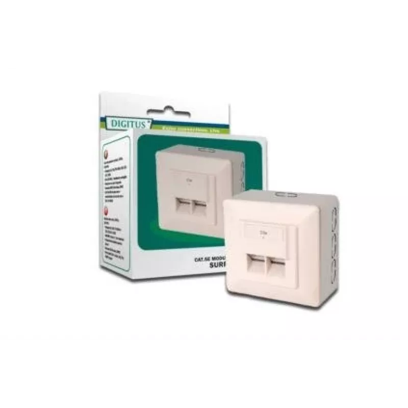 Digitus CAT 5e, Clase D, toma de red, apantallada, montaje en superficie