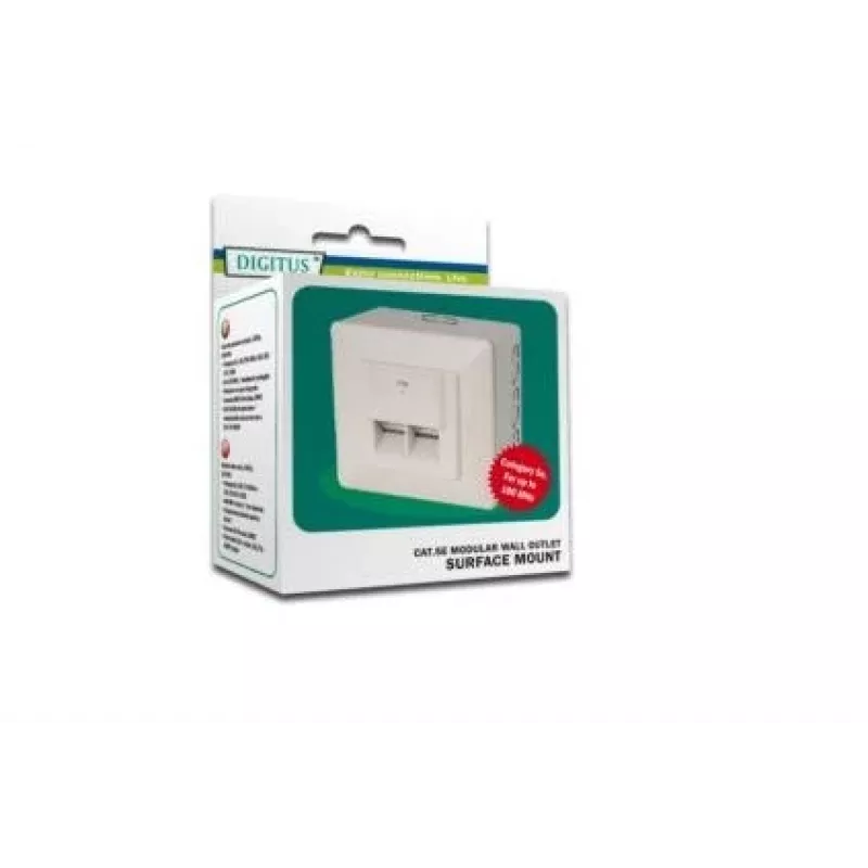Digitus CAT 5e, Clase D, toma de red, apantallada, montaje en superficie