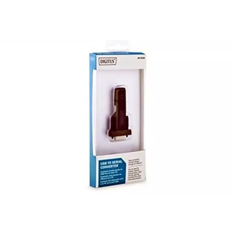 DIGITUS Convertidor USB 2.0 a serie DSUB 9M incl. cable USB-A 80 cm chipset FTDI USB 2.0 a RS232 (FT232RL)