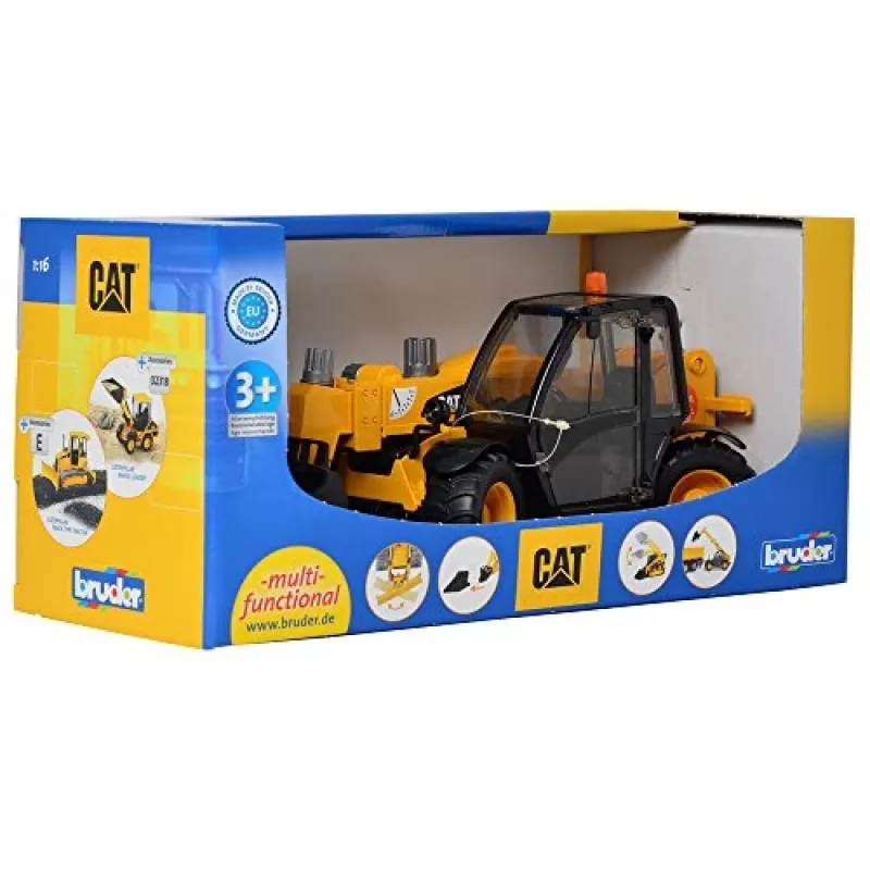 Bruder 02141 Caterpillar manipulador telescópico plástico granja vehículo de construcción juguete