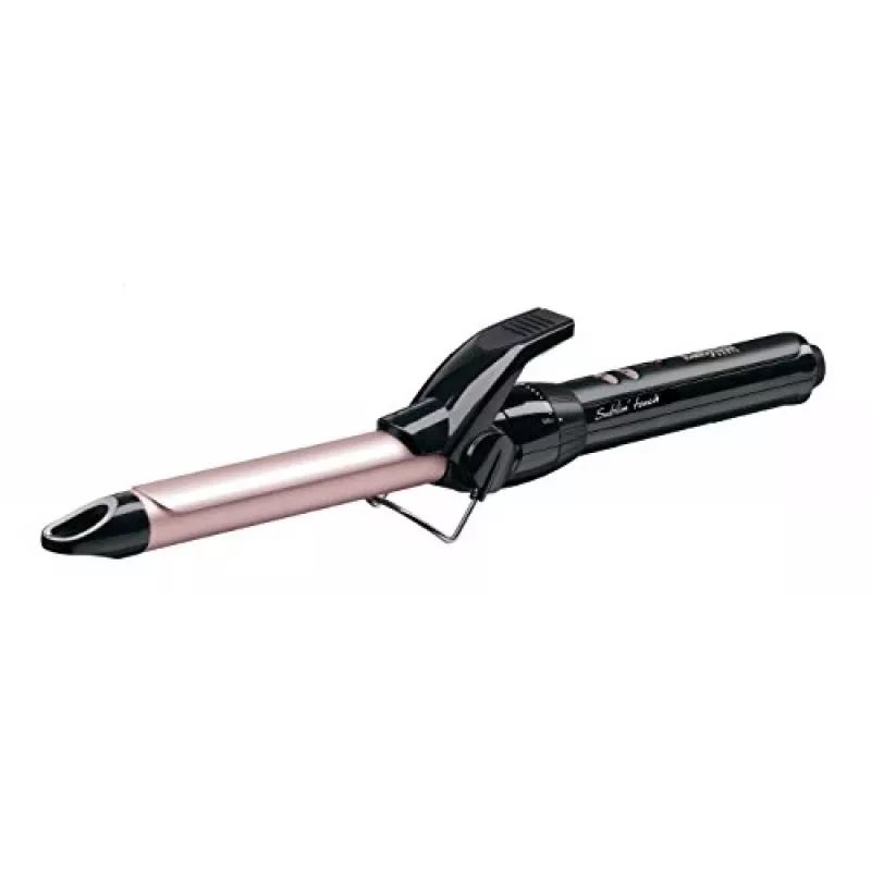 Rizador BABYLISS Pro 180 19mm – cilindro de 19 mm, 150–180 °C, 10 niveles de calor, cable con articulación giratoria, rosa/negro