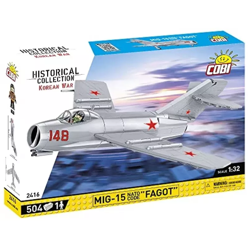 COBI Historical Collection Guerra de Corea MIG-15 código OTAN Fagot avión soviético
