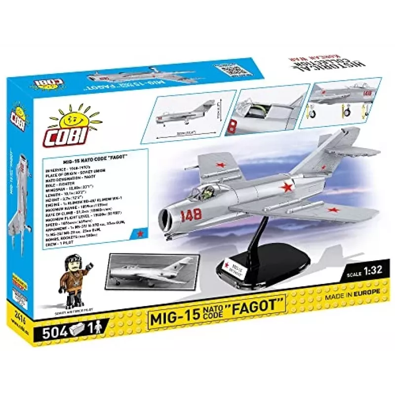 COBI Historical Collection Guerra de Corea MIG-15 código OTAN Fagot avión soviético