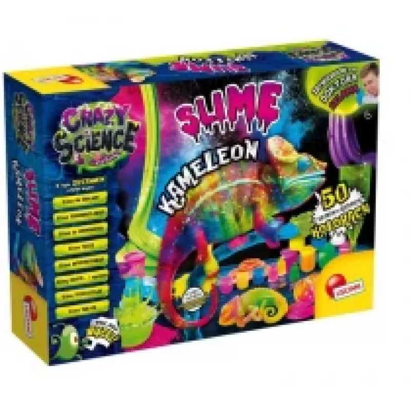 Kit de ciencia Liscianigiochi Crazy Science Slime Camaleón 304-PL89246 – set educativo de experimentos con slime