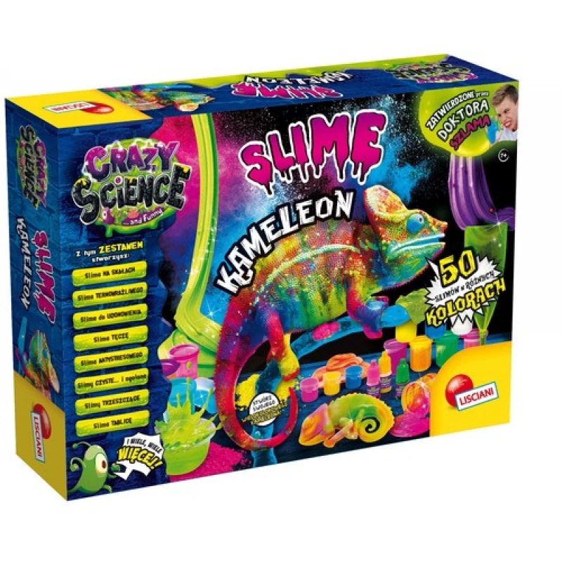 Kit de ciencia Liscianigiochi Crazy Science Slime Camaleón 304-PL89246 – set educativo de experimentos con slime
