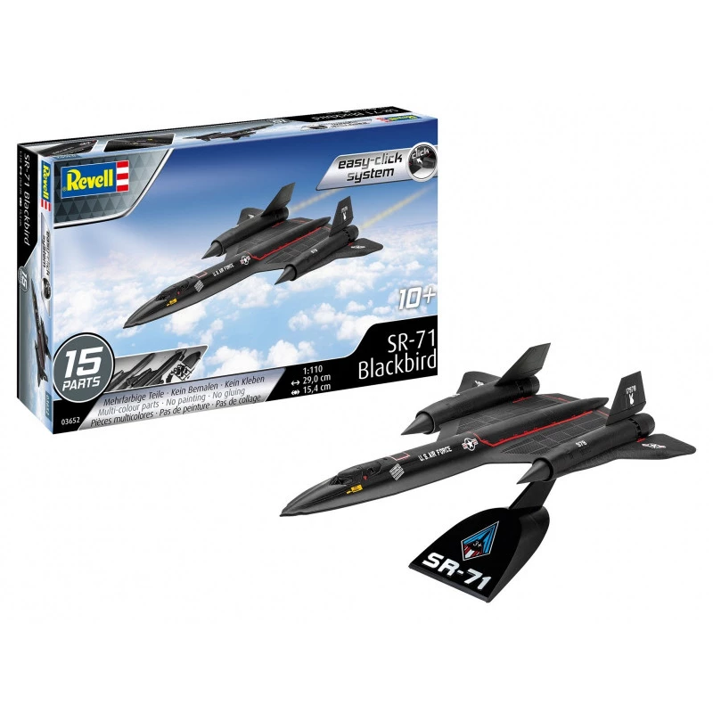 Revell escala 1/110 Lockheed SR-71 Blackbird Easy Click maqueta