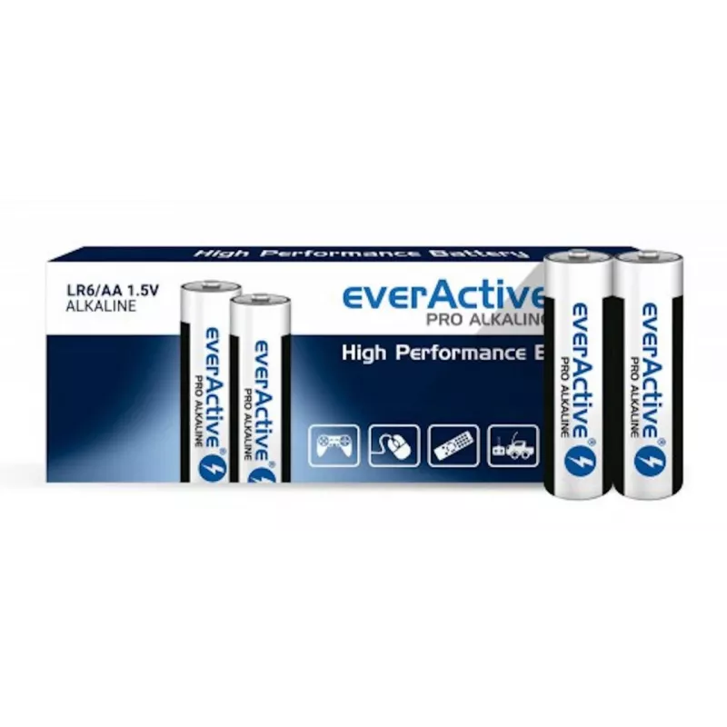Pilas alcalinas AA desechables everActive LR610PAKPA, 1,5 V, 3000 mAh, pack de 10