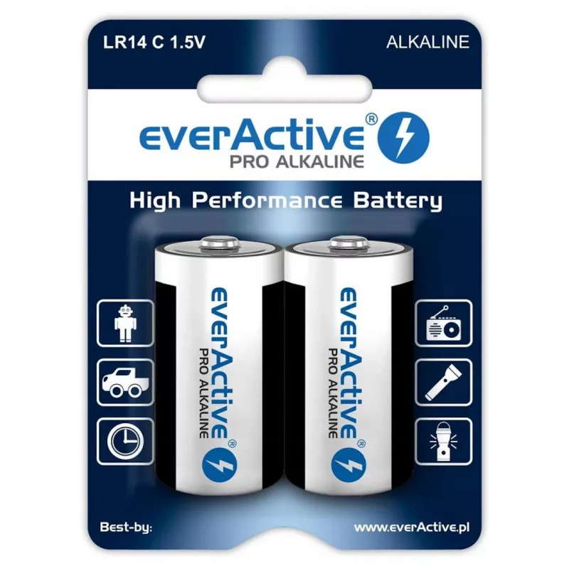 Pilas alcalinas everActive Pro LR14 C 1,5 V 8000 mAh — 2 uds.