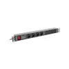 Lanberg PDU-04E04I-0200-BK PDU para rack 1U, 4x tipo E + 4x IEC C13, 16 A, 2 m, negro