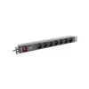 LANBERG PDU-07E-0200-IEC-BK PDU 1U 10A 7 tomas francesas 2m negro