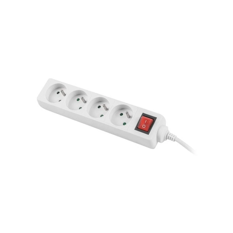 Regleta Lanberg PS1-04E-0150-W 1,5 m 4 tomas AC para interiores blanco