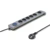 Protector de sobretensión Qoltec 50165 gris 6 tomas AC 230 V 1,8 m