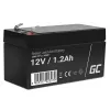 Green Cell AGM17 batería para SAI, AGM de plomo-ácido sellada (VRLA), 12 V 1,2 Ah, 0,5 kg, negra