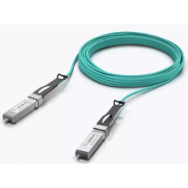 Cable de fibra óptica/AOC UBIQUITI UACC-AOC-SFP10-5M SFP+ a SFP+, 10 Gbit/s, 5 m, 850 nm, funda de PVC, aguamarina