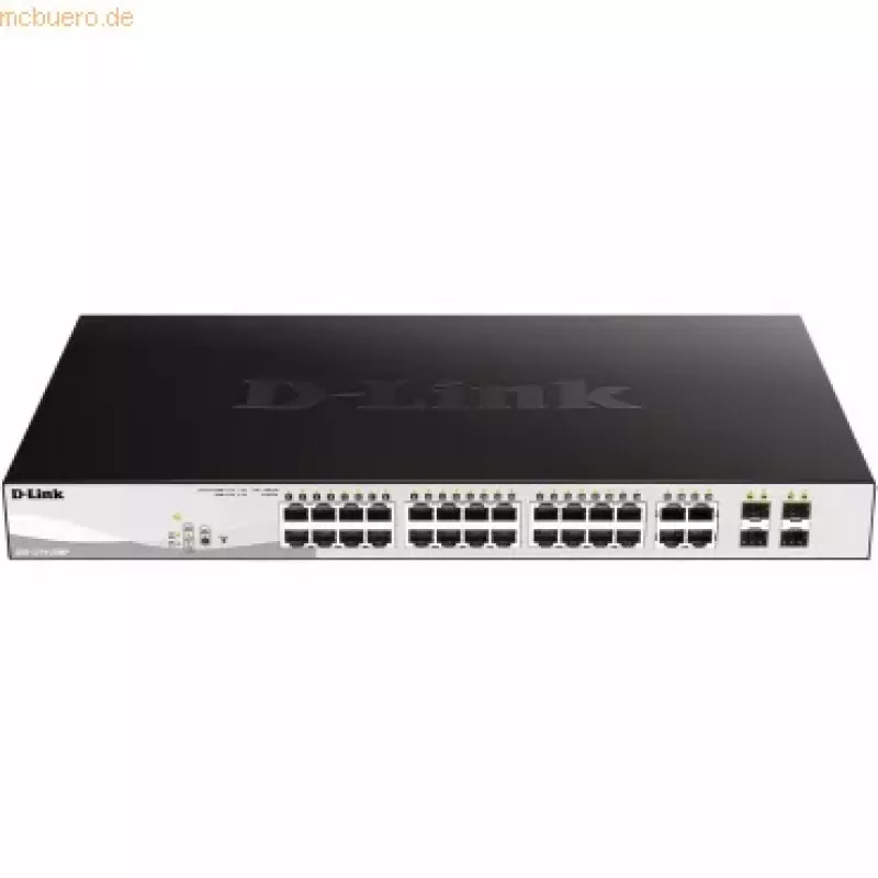 D-Link DGS-1210-28MP/E Switch de red gestionado L2 Gigabit Ethernet (10/100/1000) Power over Ethernet (PoE) 1U negro, gris