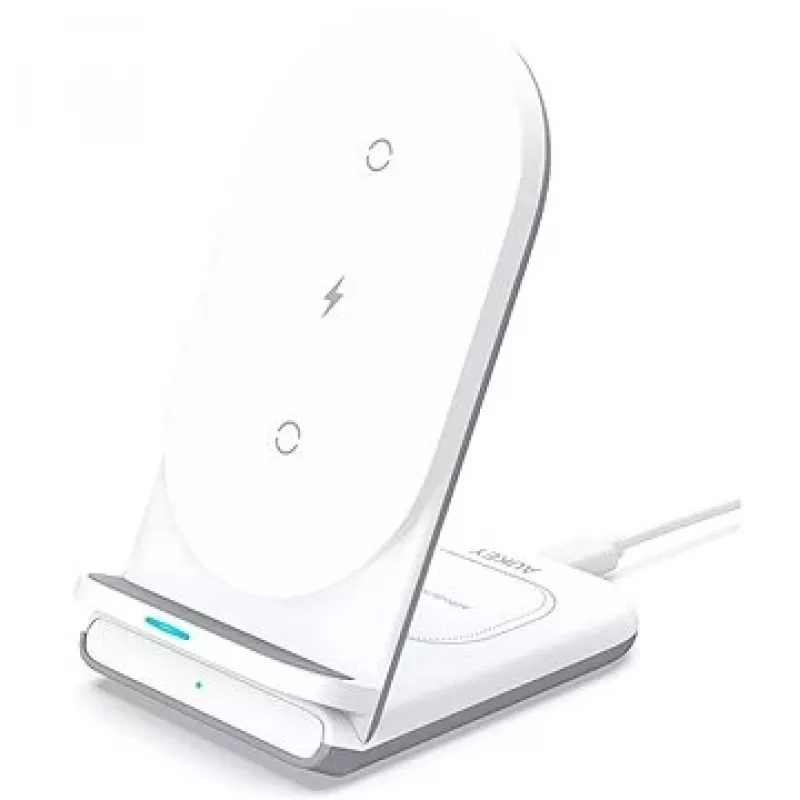 AUKEY LC-A2-WT Cargador, interior, USB, carga rápida inalámbrica, Blanco
