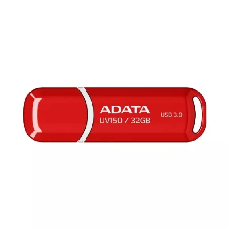 Memoria flash USB ADATA DashDrive UV150 32 GB, USB Type-A 3.2 Gen 1, rojo, diseño con tapa