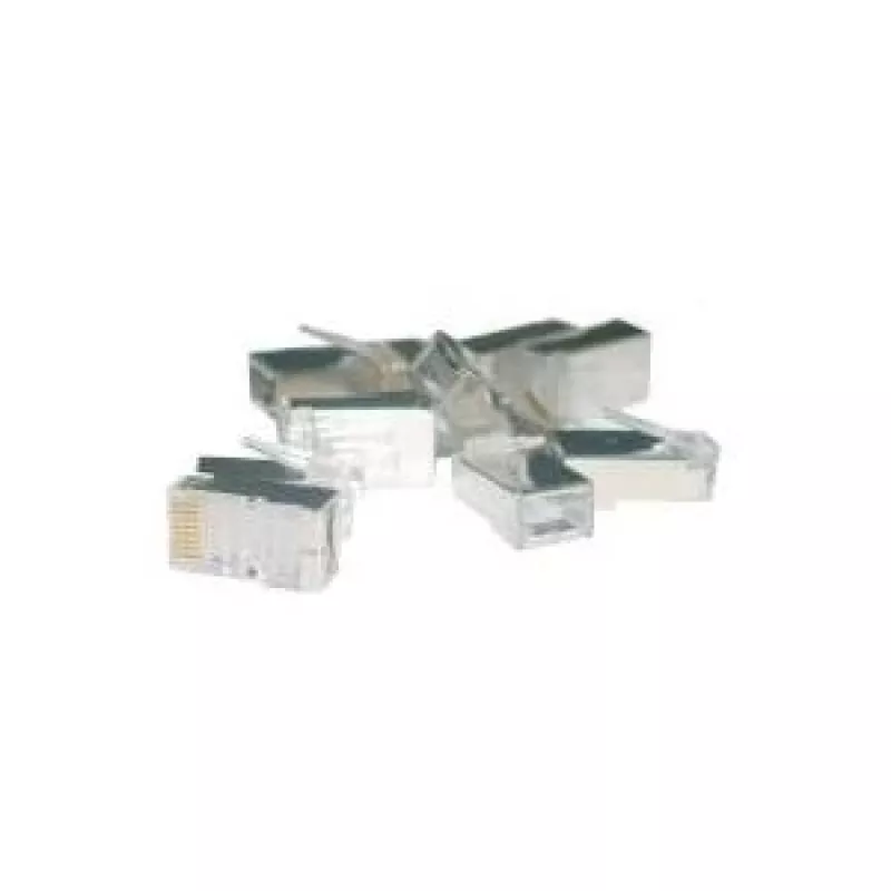 Conector macho RJ45 apantallado cat.6 universal cable/flexible 8P8C 100 uds.