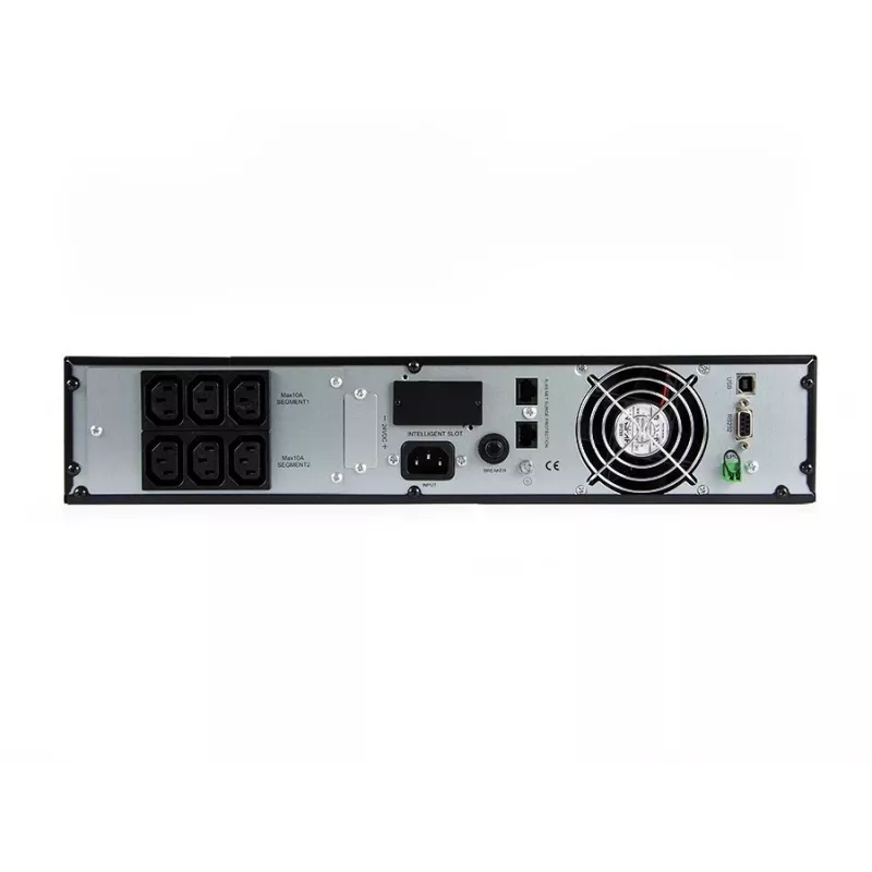 Sistema de alimentación ininterrumpida Green Cell UPS13 — SAI online de doble conversión, 1000 VA / 900 W, onda senoidal pura, 6 salidas AC, LCD, 2 baterías de 12V 9Ah