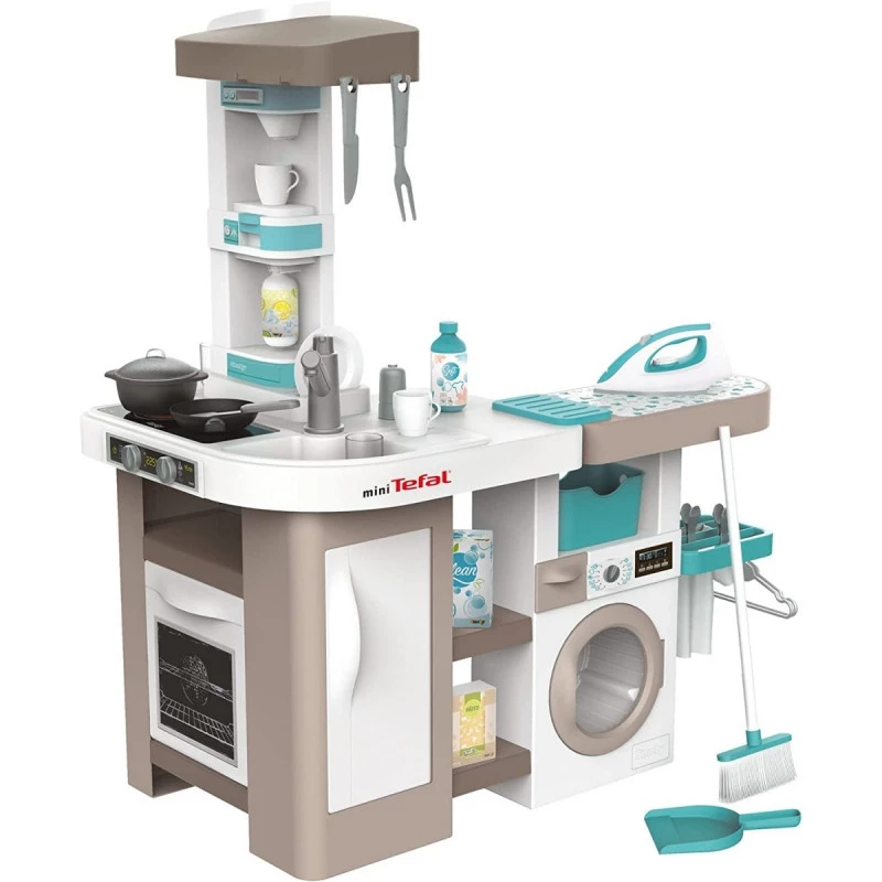 Smoby 311050 cocina de juguete con zona de lavado y accesorios