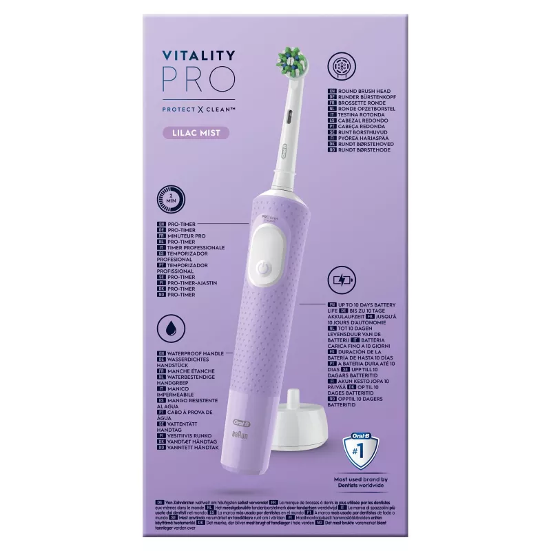 Oral-B Vitality Pro Cepillo de dientes eléctrico Lila 1 cepillo