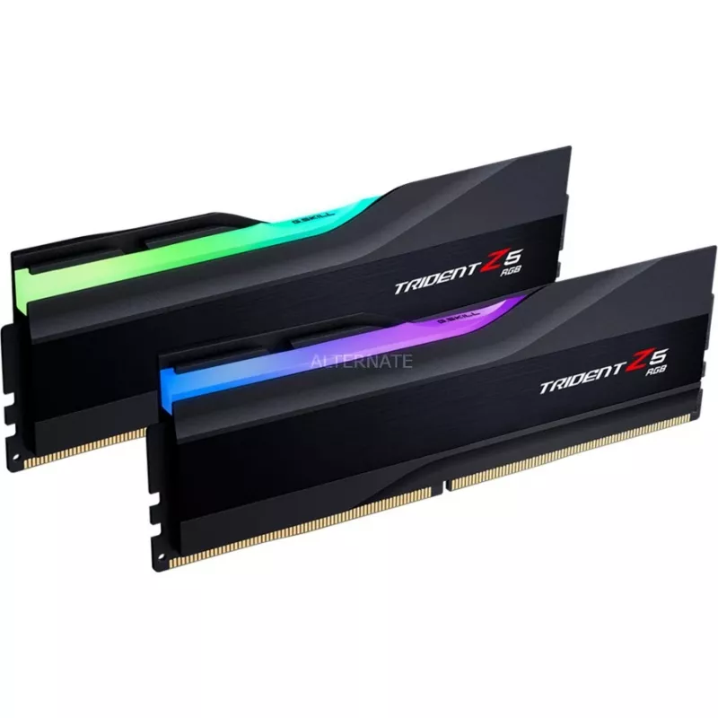 DIMM 64 GB DDR5-6000 (2x 32 GB) Dual-Kit, memoria RAM negra, F5-6000J3040G32GX2-TZ5RK, Trident Z5 RGB, INTEL XMP