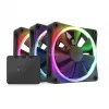 NZXT F120 RGB 120mm ARGB ventilador de carcasa pack de tres - negro