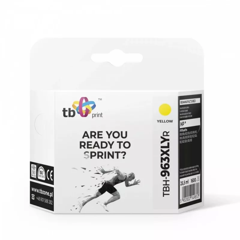 Cartucho de tinta TB compatible con HP OfficeJet Pro 9020 963XL, YE remanufacturado