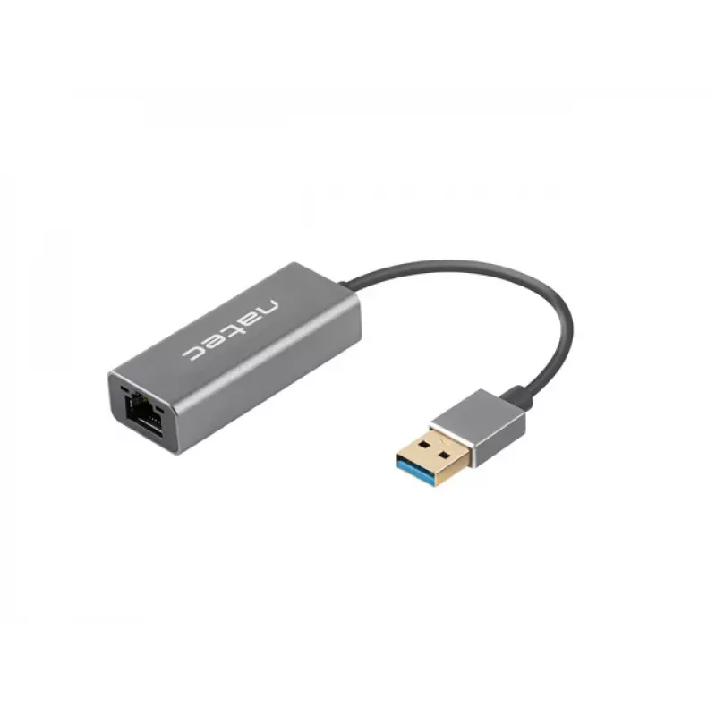 Natec Cricket NNC-1924 adaptador Ethernet de USB 3.0 Tipo A a RJ45, 1000 Mbit/s, cable de 15 cm, negro