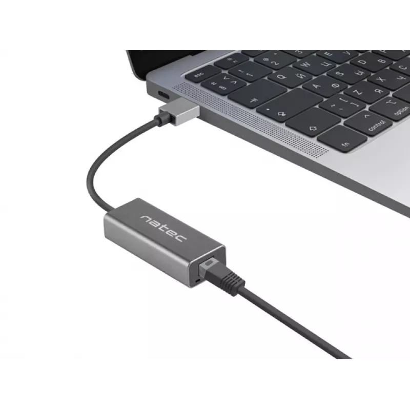 Natec Cricket NNC-1924 adaptador Ethernet de USB 3.0 Tipo A a RJ45, 1000 Mbit/s, cable de 15 cm, negro