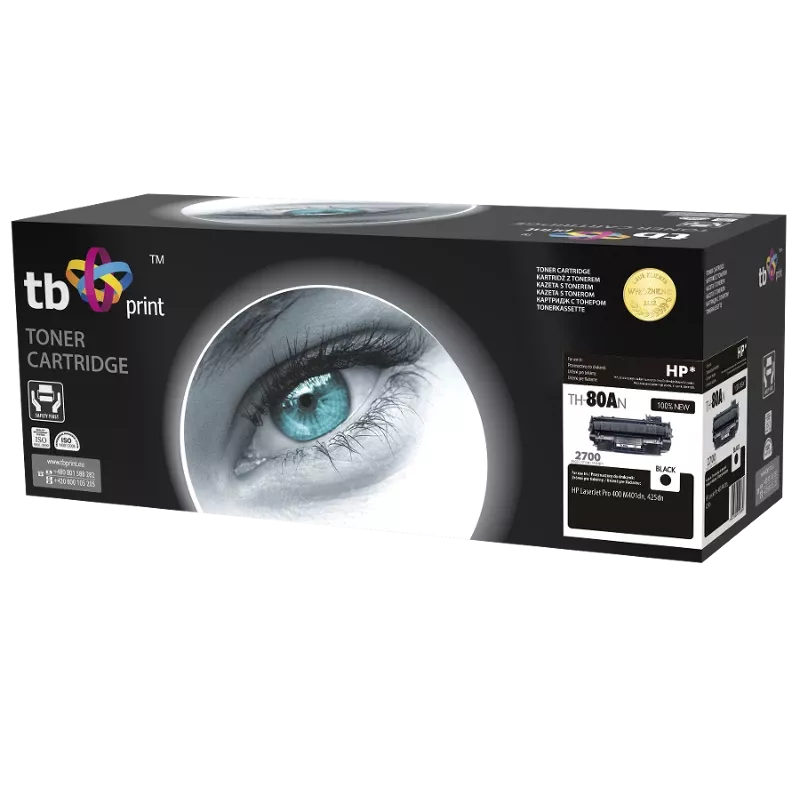 Tóner TB compatible con HP CF280A, Bk, 2 700 págs., 100% nuevo